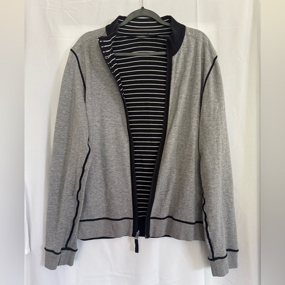 Vintage Boss Gray and Black Reversible Jacket